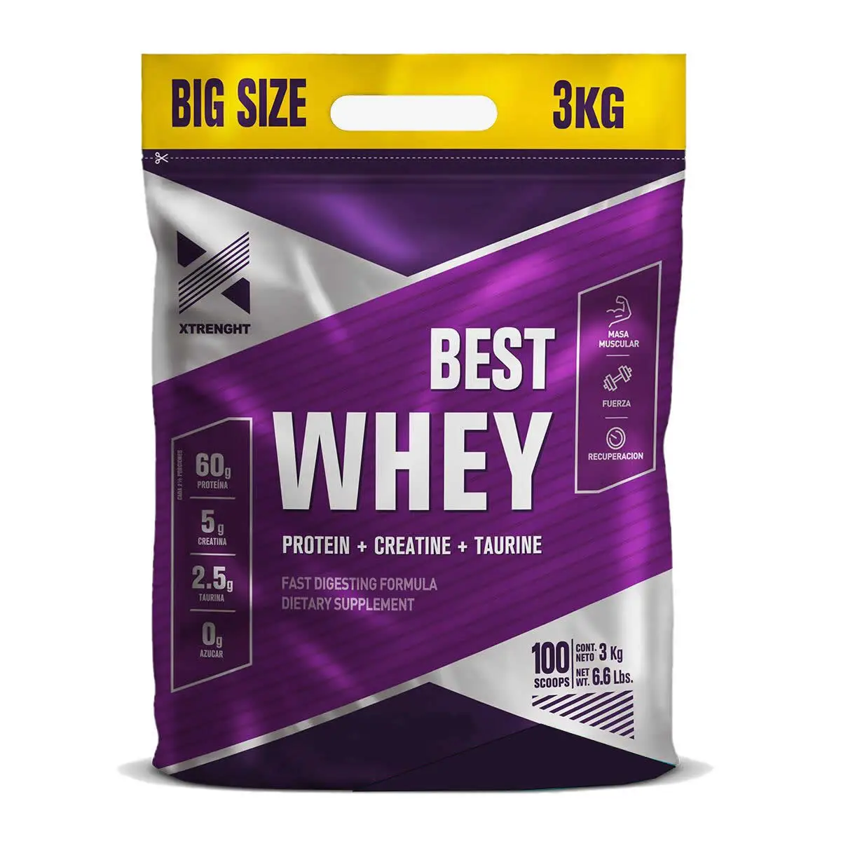 Best Whey 3 Kg de Xtrenght - Bolsa