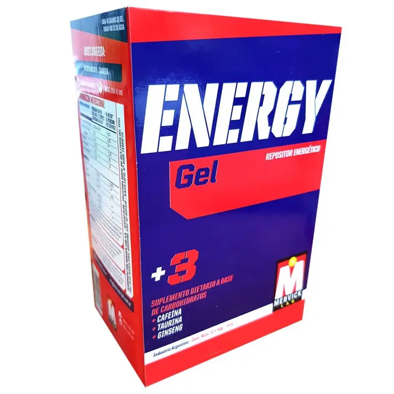 Energy Gel con Cafeina Sin Tacc de Mervick X12