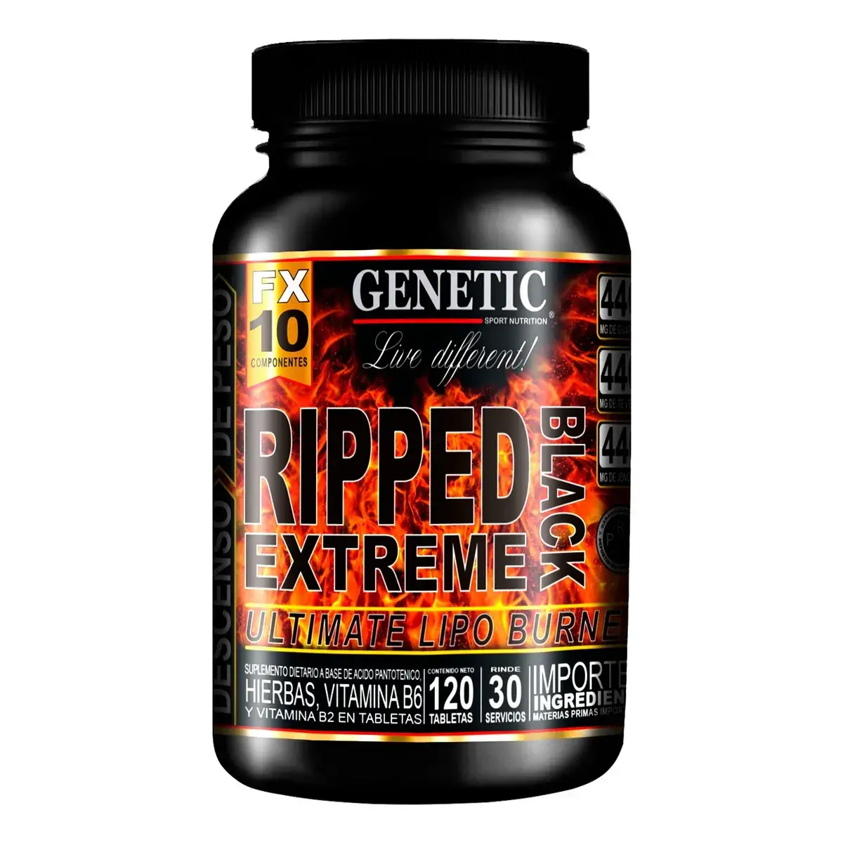 Ripped Extreme Black X120 de Genetic