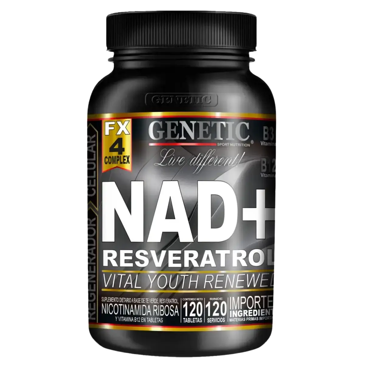 Nad+ Resveratrol X120 Tabletas de Genetic