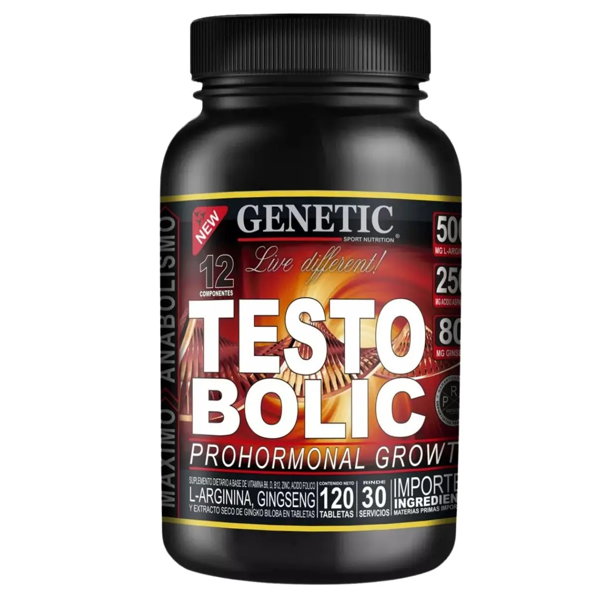 Testo Bolic X120 Comprimidos de Genetic Sport