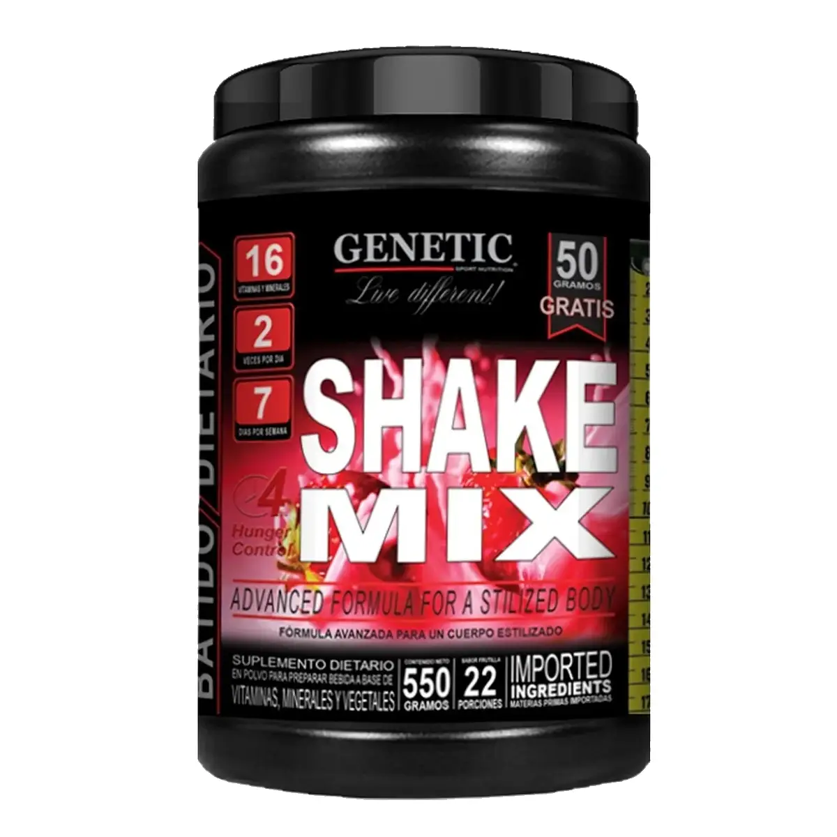Shake Mix 550 Grs de Genetic Remplaza Comida