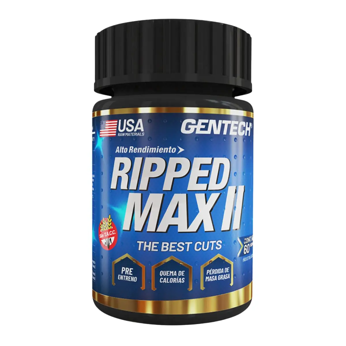 Ripped Max I I de Gentech X60 Cápsulas