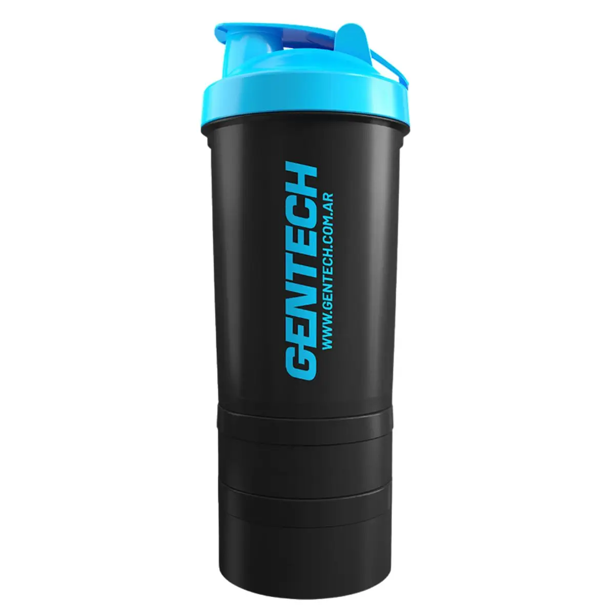 Shaker Vaso Mezclador Gentech Gris y Celeste