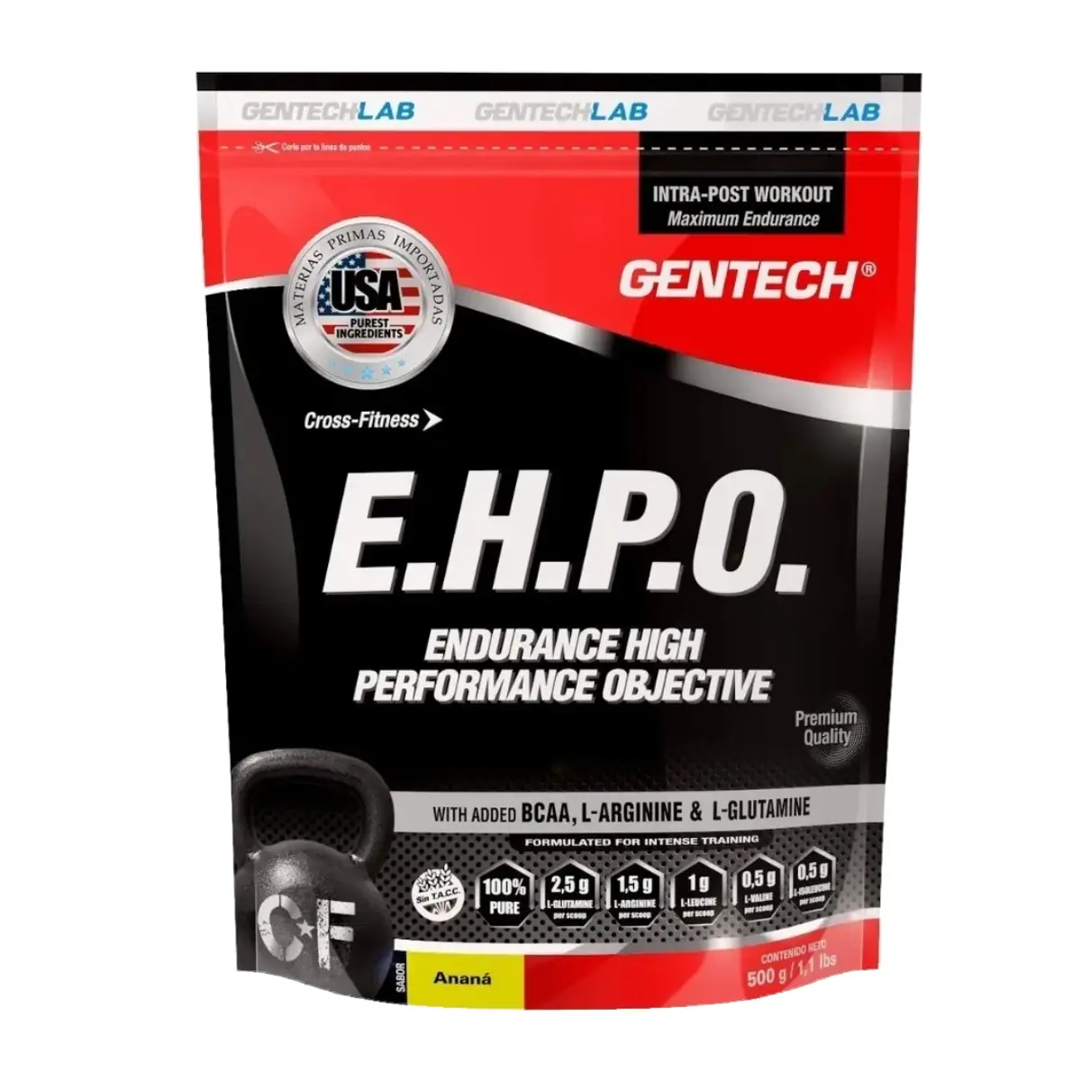 Ehpo 500 Grs Gentech Proteína + Arginina + Glutamina