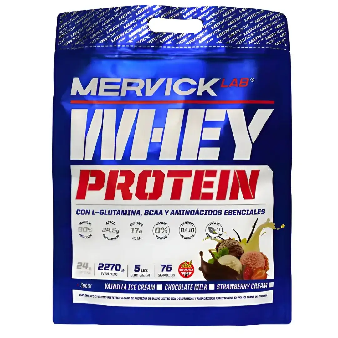 Proteína 5 Lbs de Mervick 100% Whey Protein