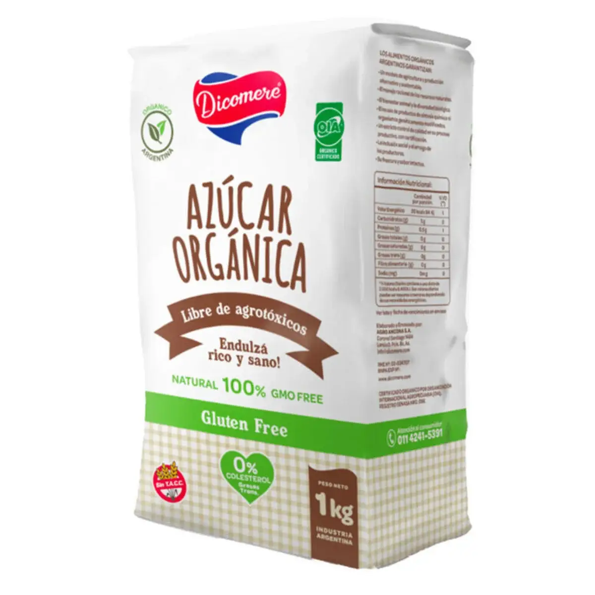Azucar Organica Libre de Agrotoxicos X 1kg - Dicomere