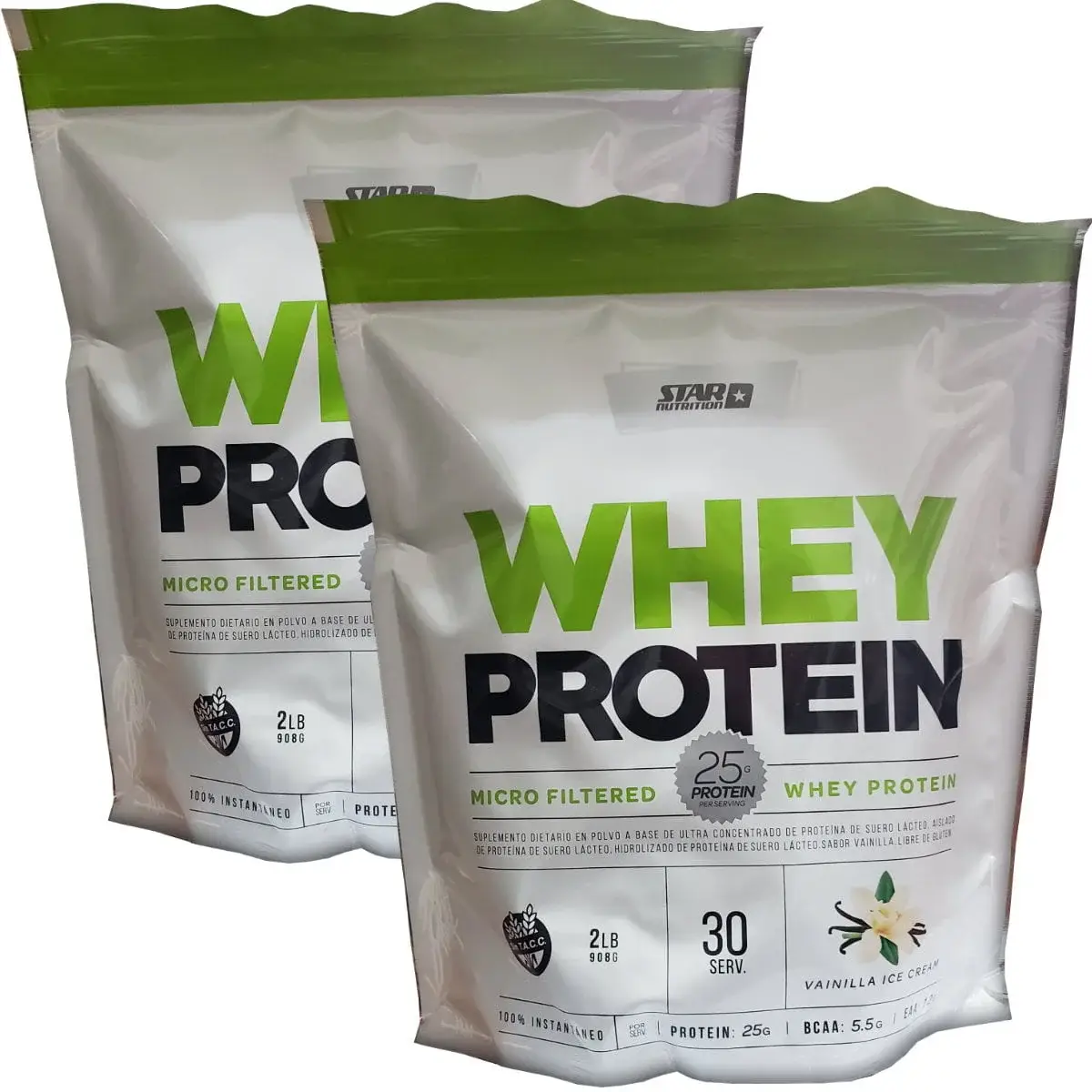 Whey Protein 2 Lbs de Star Nutrition Doypack Pack X 2