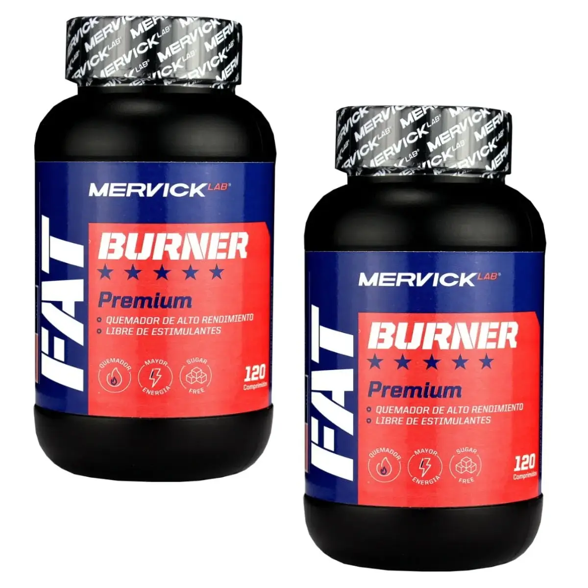 Fat Burner X120 de Mervick Quemador de Grasas Pack X 2