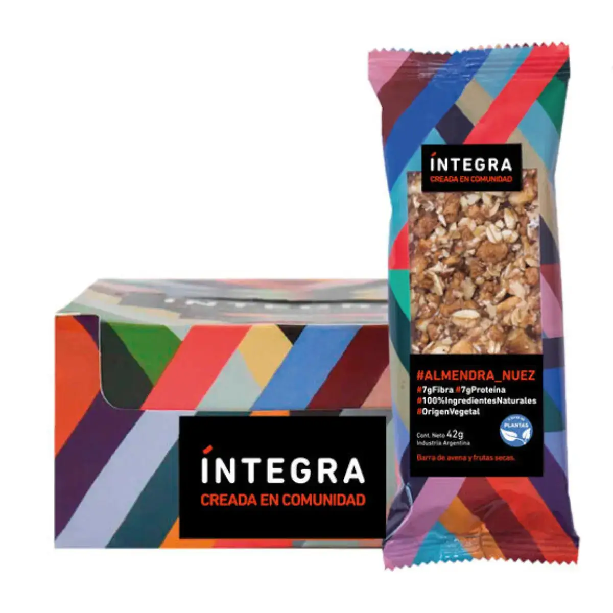 Barra Almendra y Nuez X 42g - Lntegral | Fibras | Proteina | Almendras | Nueces