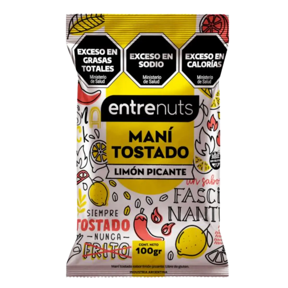 Mani Tostado Limon Picante X 100g - Entrenuts