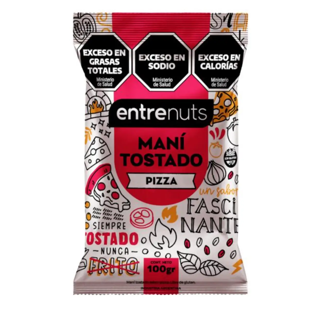 Mani Tostado Pizza X 100g - Entrenuts