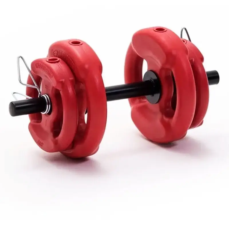 (1067bp) Equipo Mini 7 Kg Disco + Barra Hueva + Topes