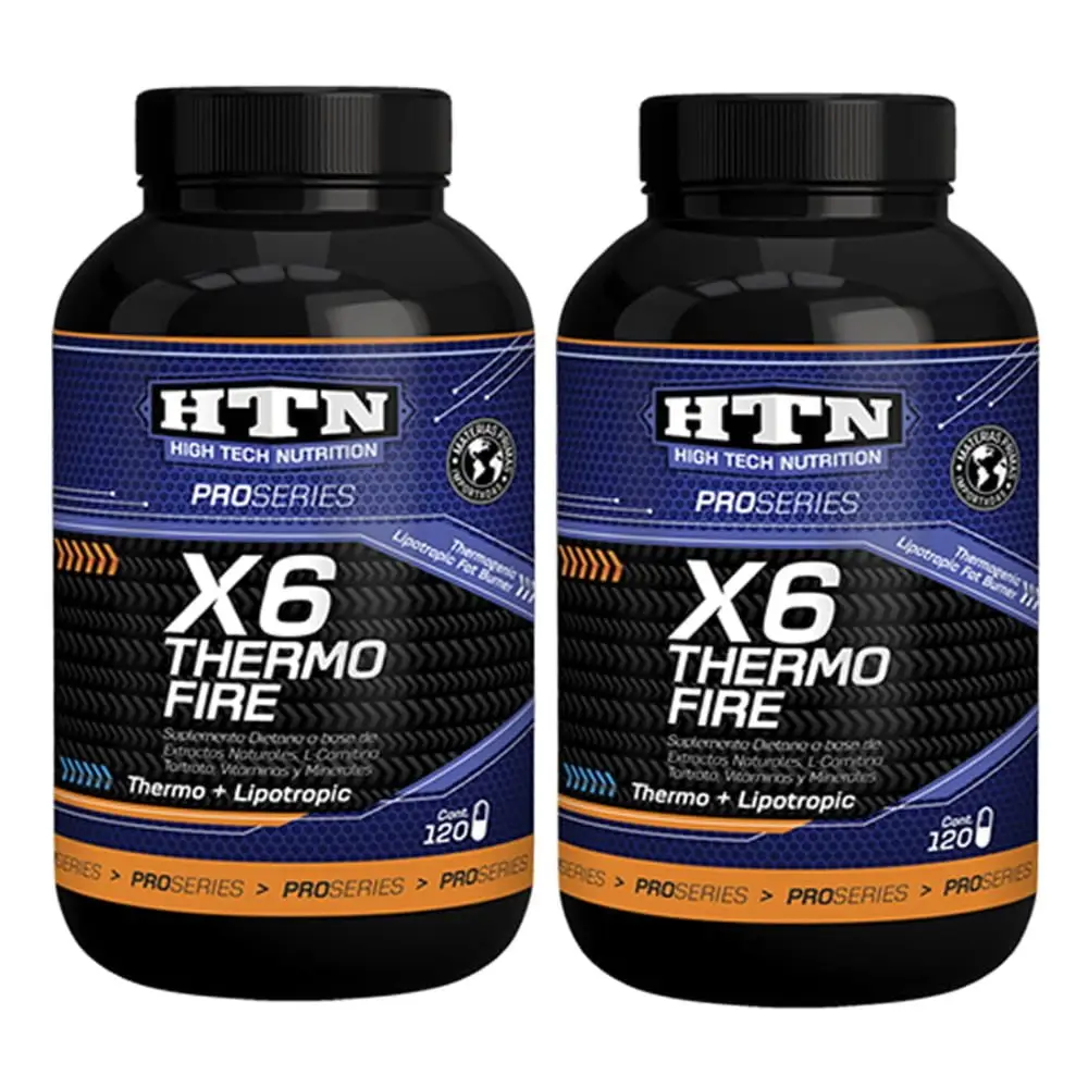 X6 Thermo Fire X 120 Cápsulas de Htn Pack X 2