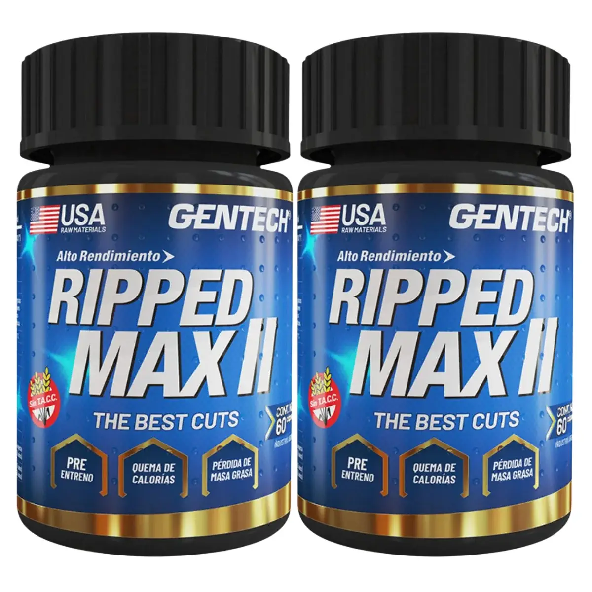 Ripped Max I I de Gentech X60 Cápsulas Pack X 2