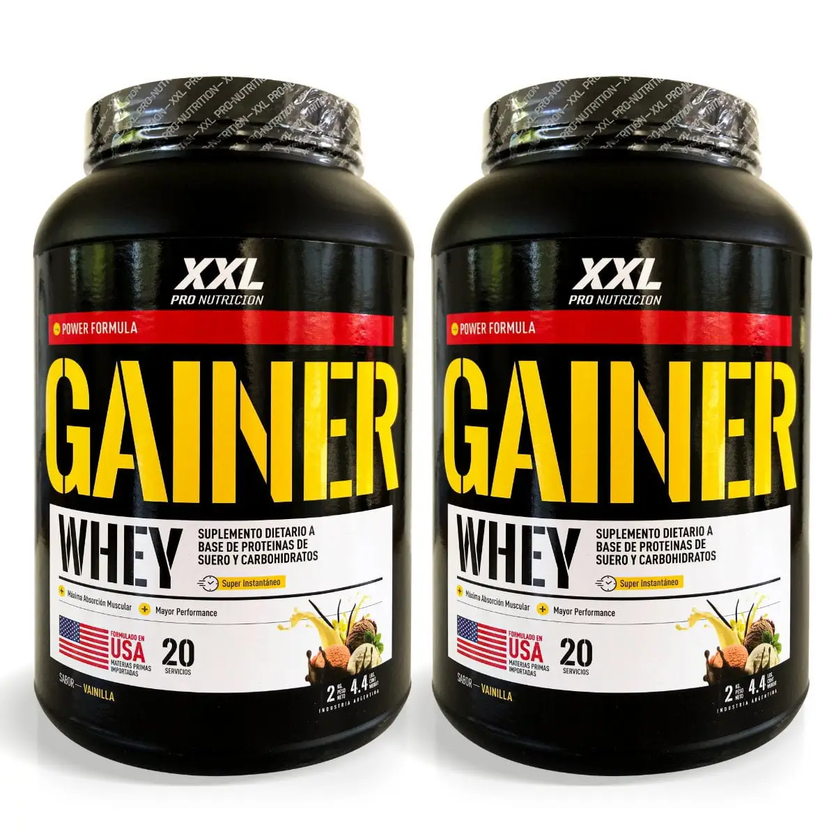 Gainer 2 Kg de Xxl Pro Nutrition Pack X 2