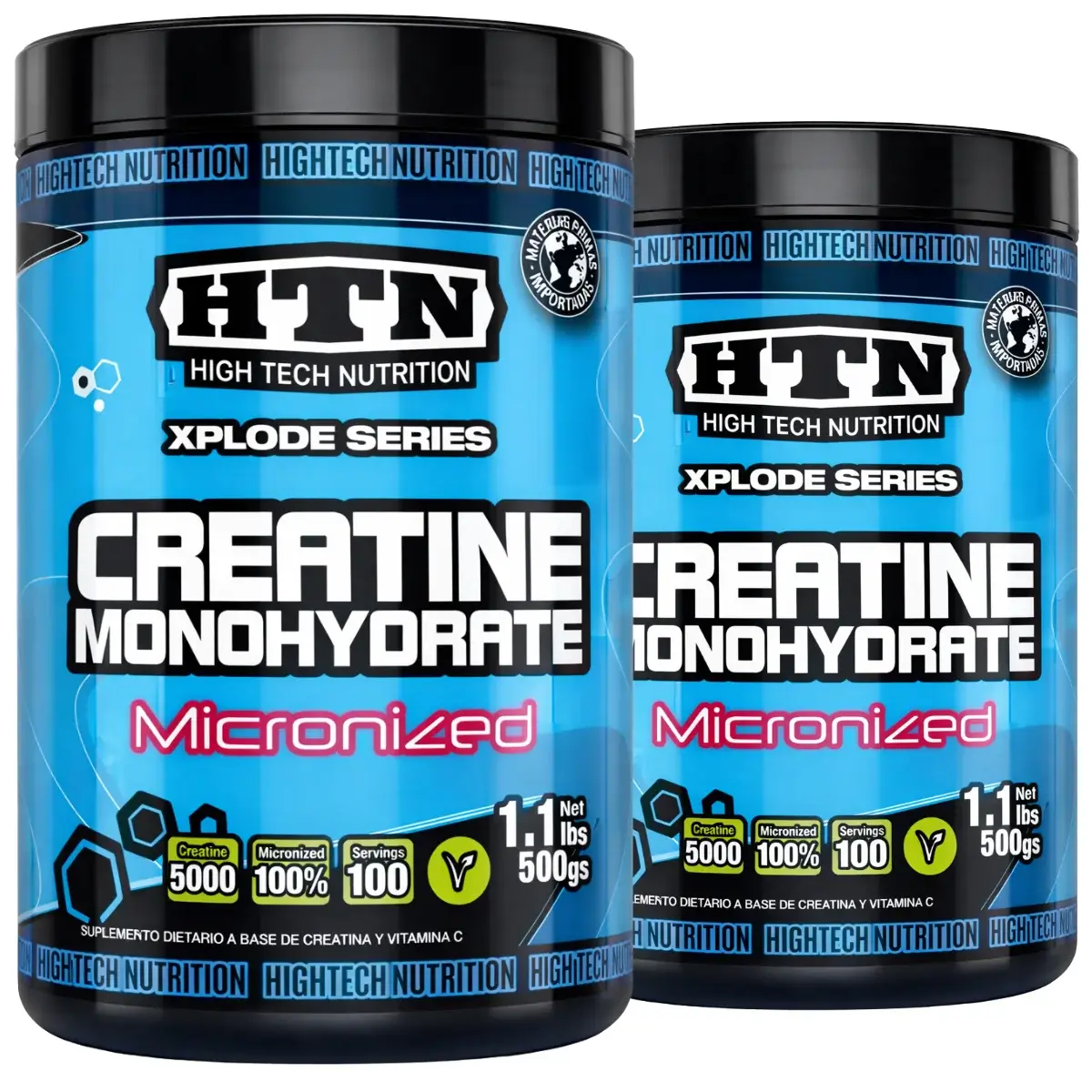 Creatina 500 Grs de Htn Micronizada y Monohidrato Pack X 2