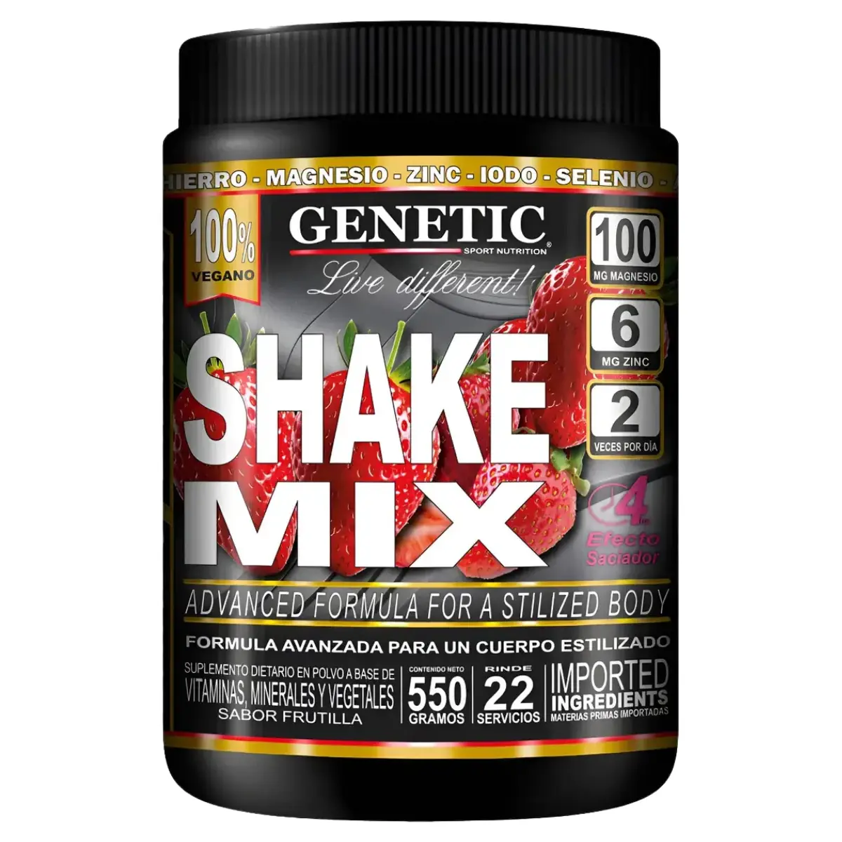 Shake Mix 550 Grs de Genetic Remplaza Comida - Genetic