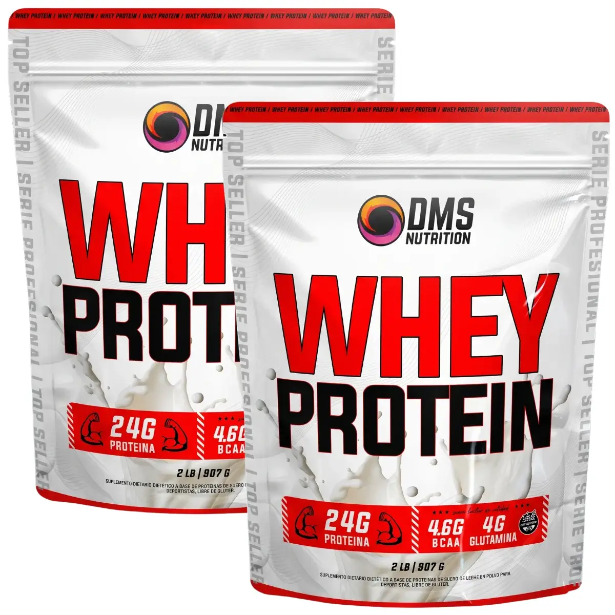 Proteína Whey 2 Lbs de Dms Nutrition Pack X 2 - DMS Nutrition
