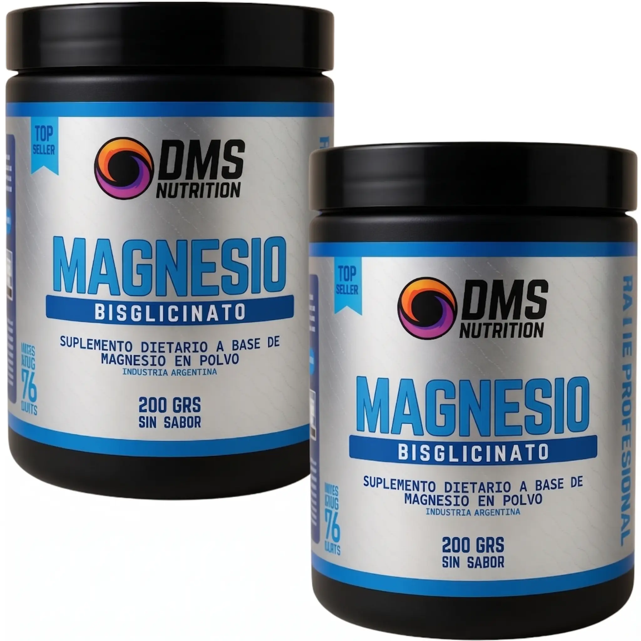 Magnesio Bisglicinato 200 Grs Puro Dms Nutrition Pack X 2 - DMS Nutrition