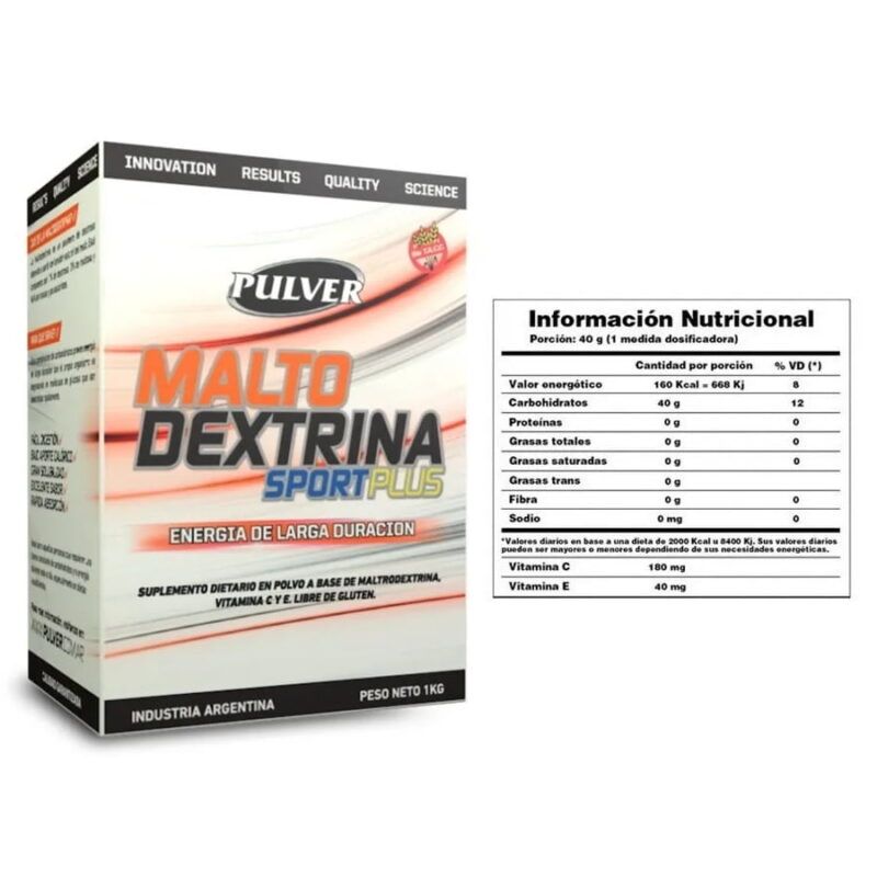 La fórmula detras de Maltodextrina de Pulver x 1 kg