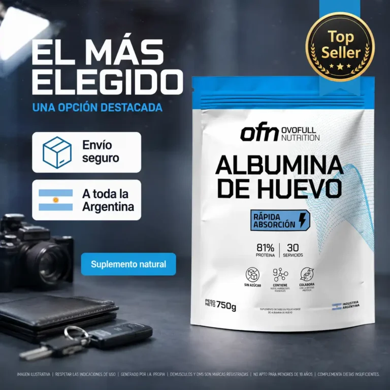 Ovofull 750 g claras de huevo, envase de albumina en polvo