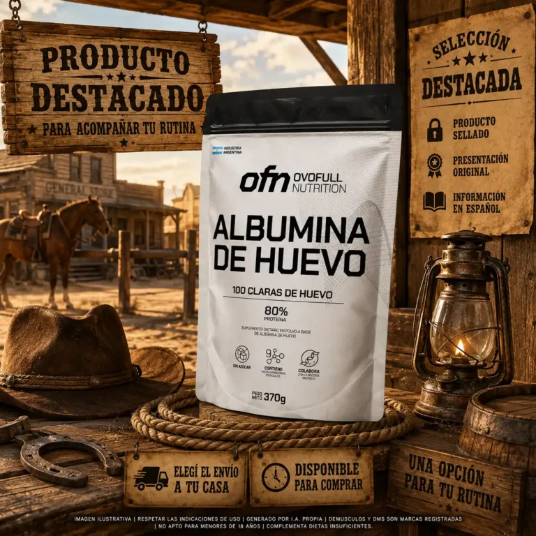 Ovofull 370 g, porcion de 20 gramos en 100 ml