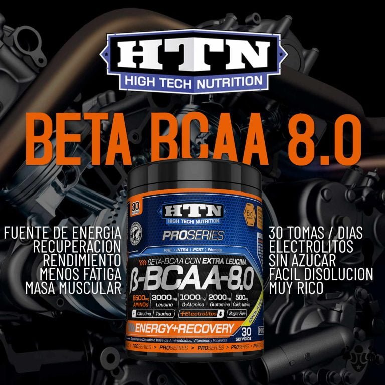Beta BCAA 8.0 de HTN, fórmula con beta alanina y electrolitos