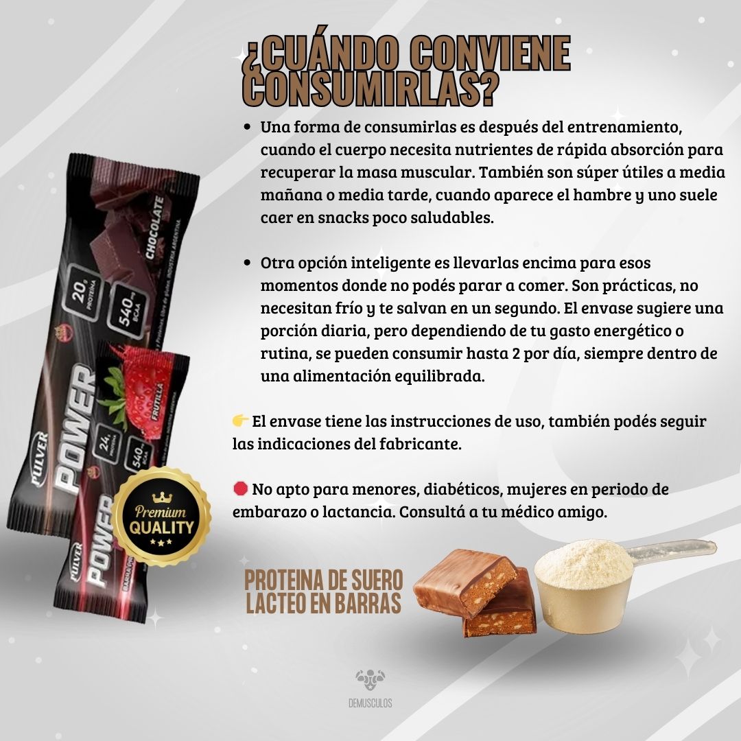 Consumo de barras de proteína: El momento indicado de consumir Power Bar Pulver