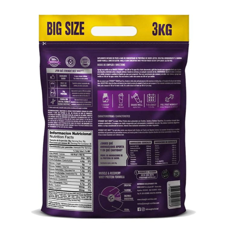 Best Whey de Xtrenght Nutrition, información del producto