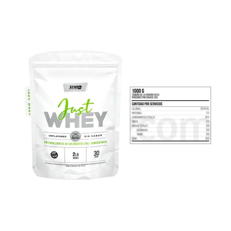 Just Carbs de Star Nutrition, detalle del envase