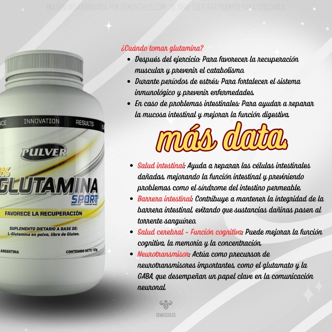 Información sobre L-Glutamine L-Glutamina 150 grs Pulver Sin Tacc