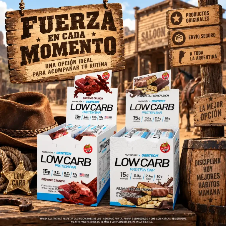 Informacion nutricional de las Barras Low Carb de Gentech