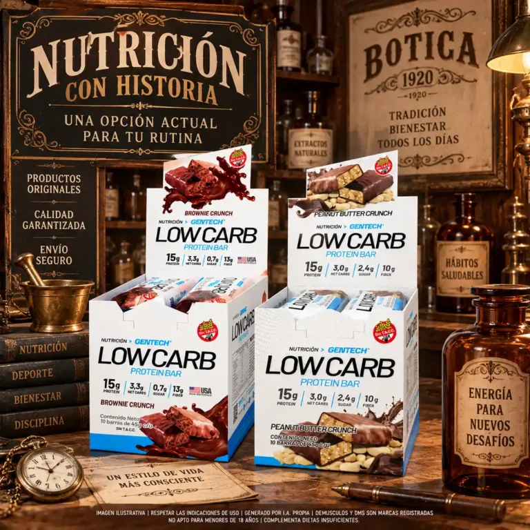 Barras Low Carb de Gentech, apta para celiacos y sin TACC