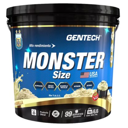 Proteína Monster Size 3 kg de Gentech sabor Vainilla
