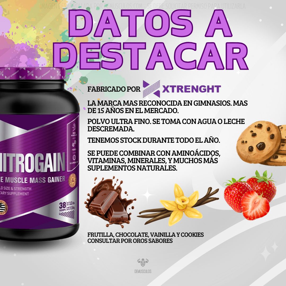 Nitrogain 1.5 de Xtrenght Nutrition - Datos a destacar del fabricante
