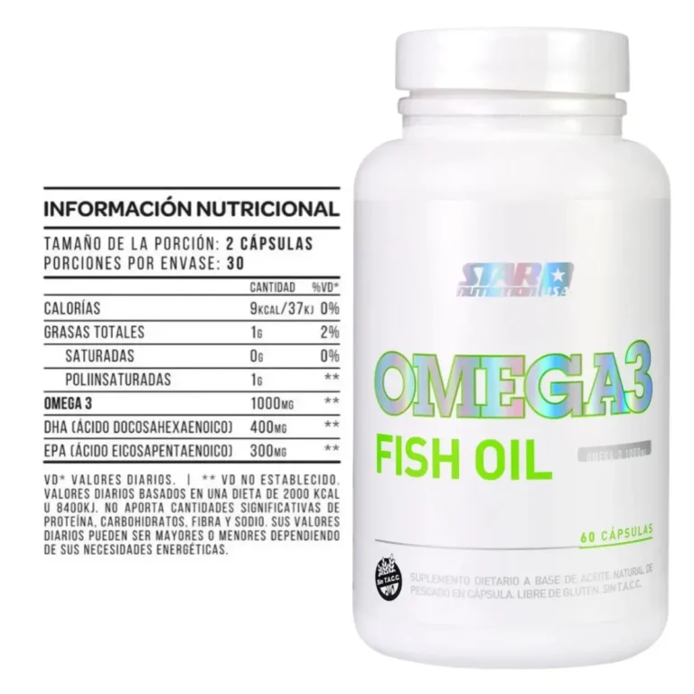 Información del Omega 3 Fish Oil de Star Nutrition