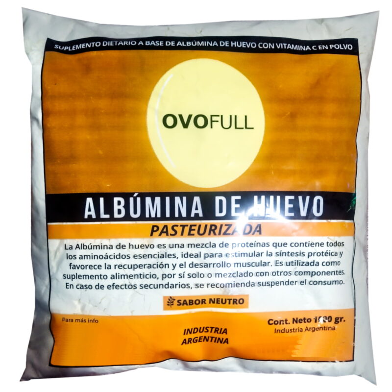 Proteína de Huevo Ovofull 1 kg Claras de Huevo Sin Sabor y Colorantes - Imagen 2