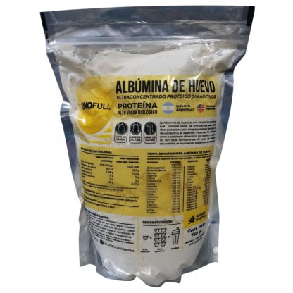 Proteína de Huevo Ovofull 750 grs Claras de Huevo Sin Sabor + Vitamina C