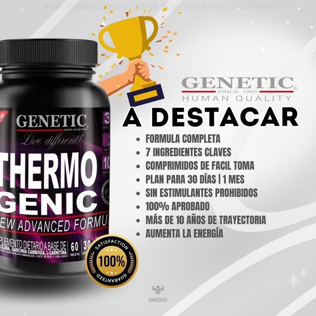 Datos a destacar de Thermo Genic x60 Genetic Sport