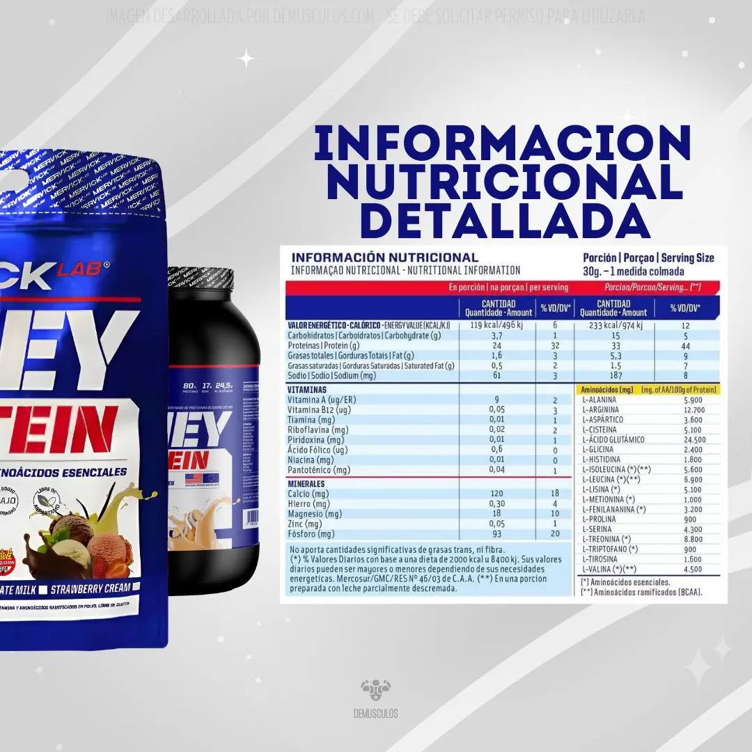 Proteína de 2 y 5 lbs de Mervick