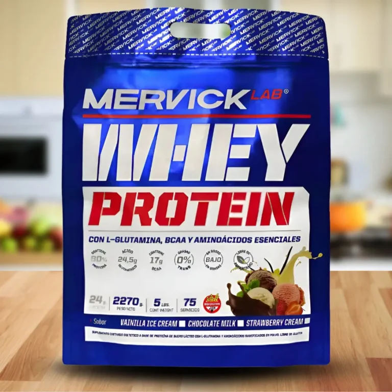 Whey Protein 5 lbs de Mervick Lab, envase