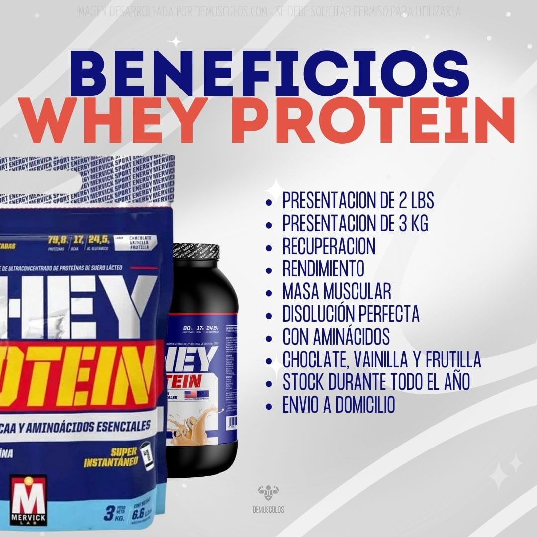 Whey Protein Mervick de 1 y 3 kg