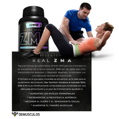 Ideal para aumentar masa muscular, testo: ZMA de Star Nutrition x60