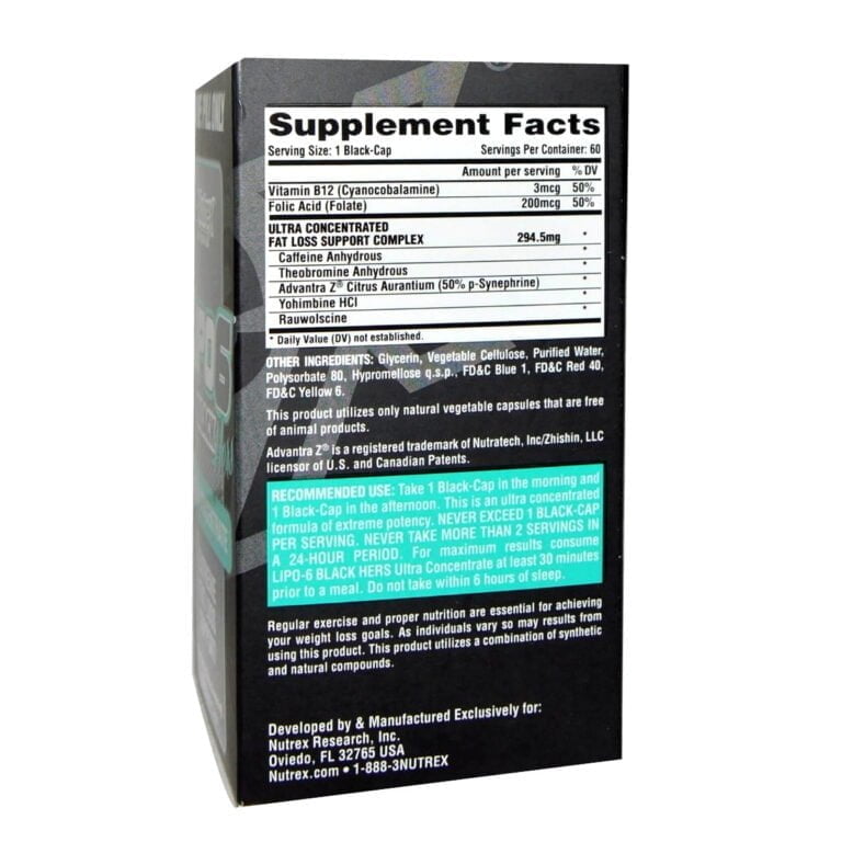Lipo 6 Hers de Nutrex, detalle del envase