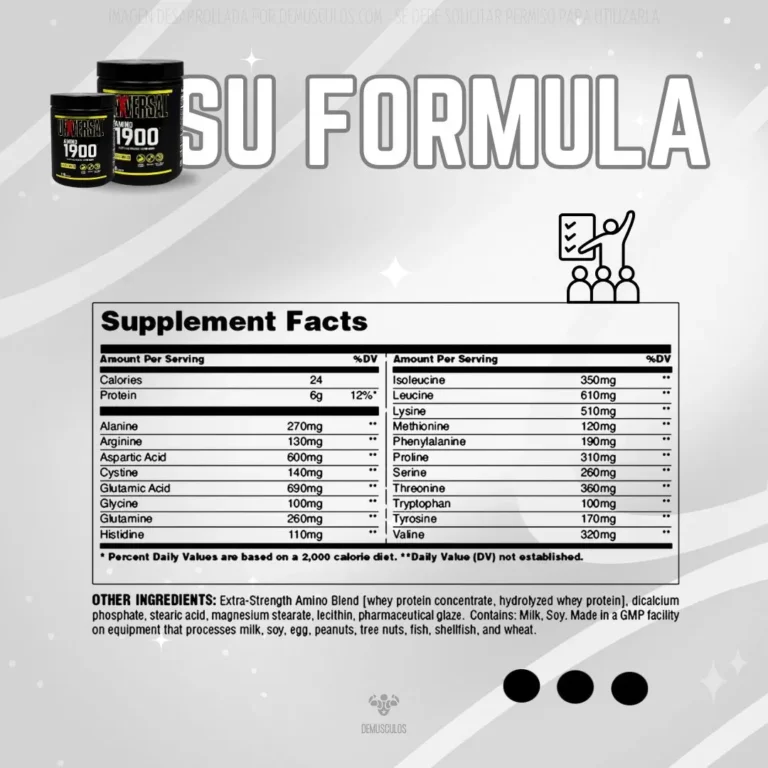Amino 1900 de Universal Nutrition, información del producto