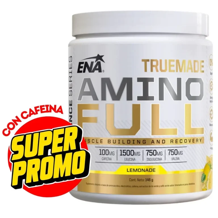 Truemade Amino Full de ENA Sport con cafeina, envase del producto
