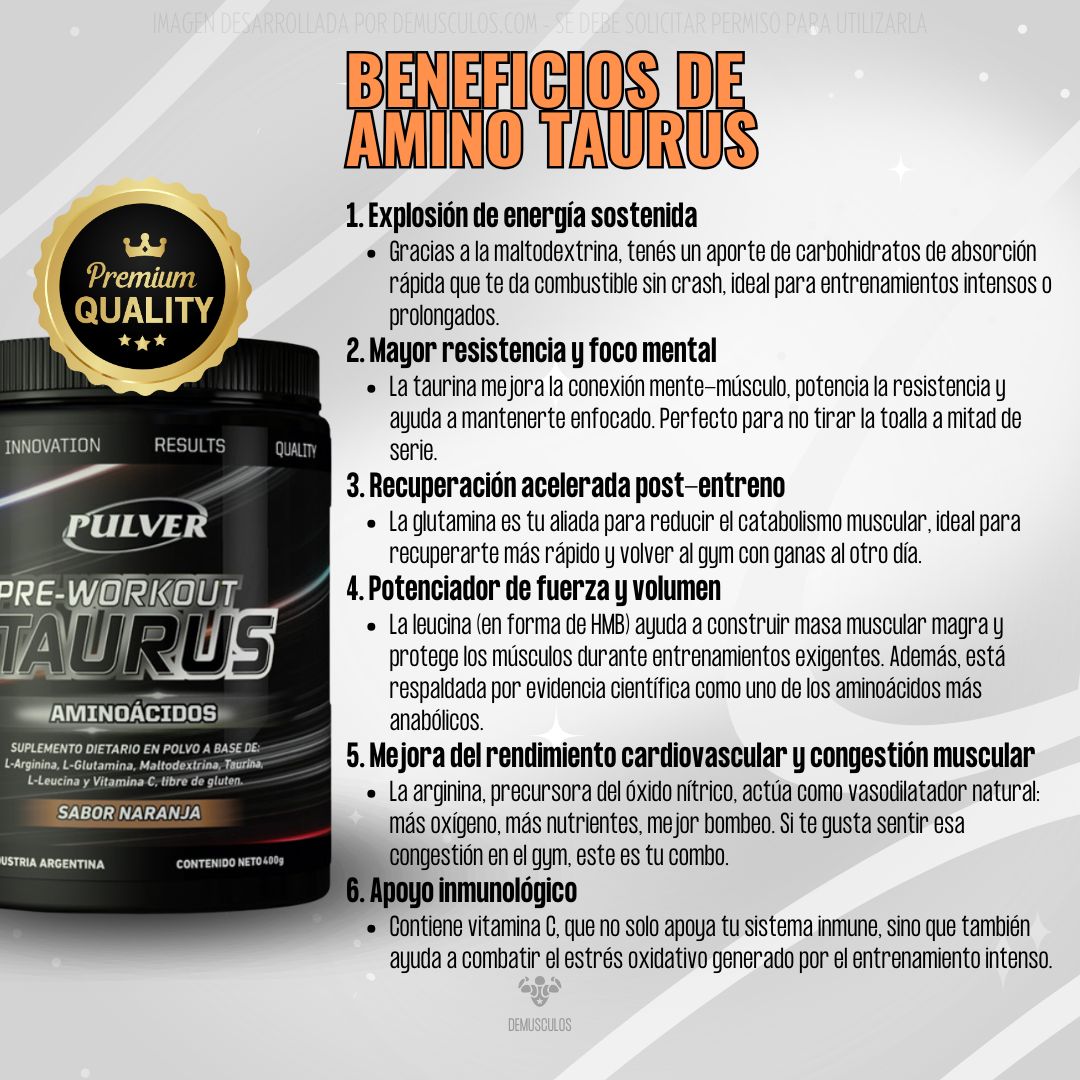 Taurus 400 grs de Pulver - Pre Workout