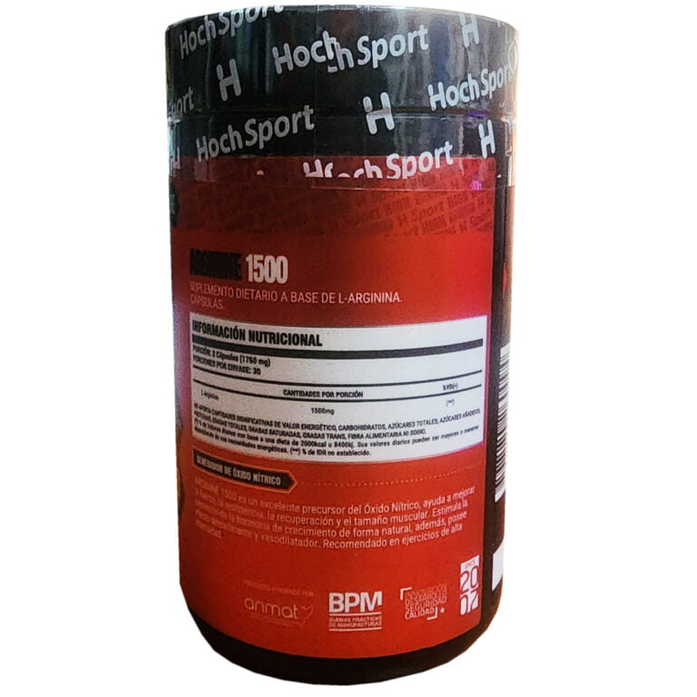 Información de Arginina 1500 de Hoch Sport