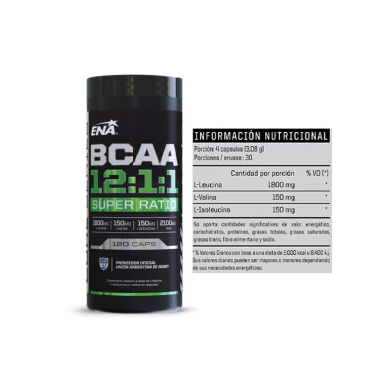 Información nutricional del BCAA 12:1:1 de ENA Sport